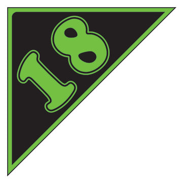 Angle Year Sticker Green Black 18